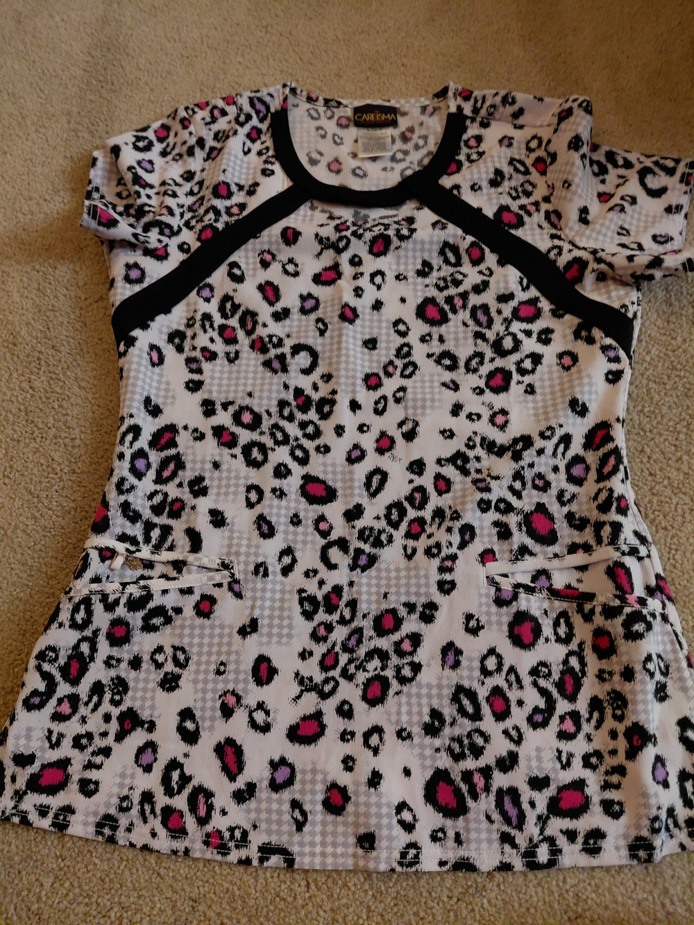 Careisma by Sofia Vergara Pink & Black Leopard Print Top